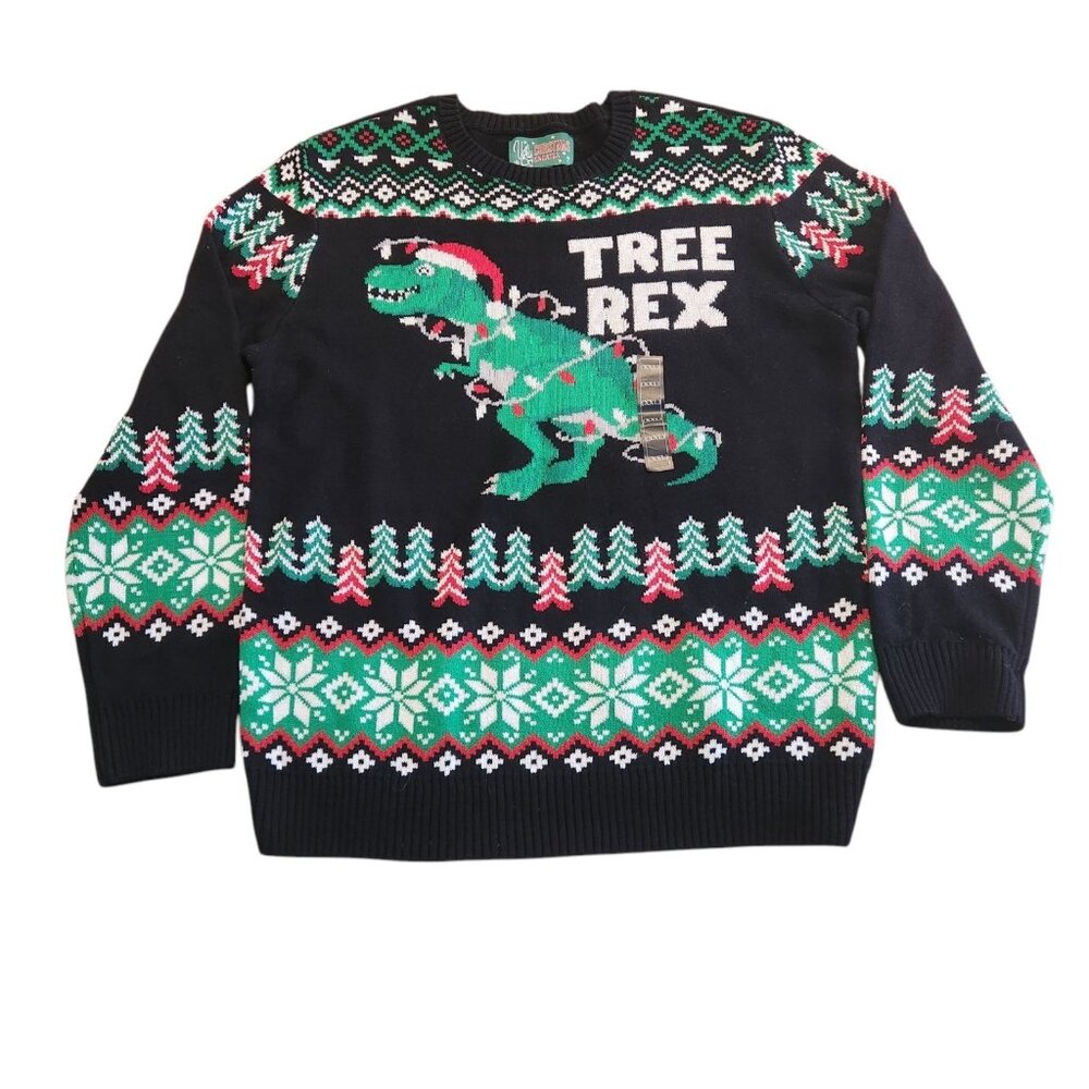 Ugly Christmas Sweater Tree Rex Adult Holiday Sweater Adult XXL NEW‎ NWT